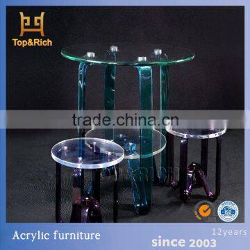 Factory directly OEM clear lucite round coffee table