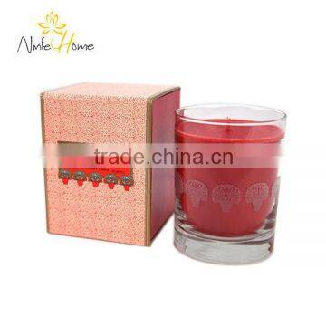 Votive glass candle with natural aroma