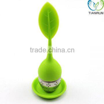 New Design Popular Gift Stainless Steel Green Leaf Shape Tea Infuser