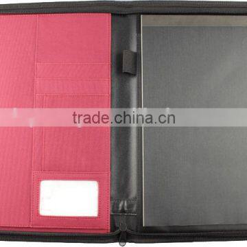 Fashion Design Nylon Zipper Portfolio Case with pockets