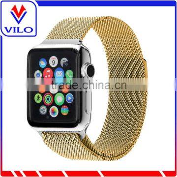 Stainless Steel Mesh Link Magnetic Milanese Loop Watch Strap for Apple Watch