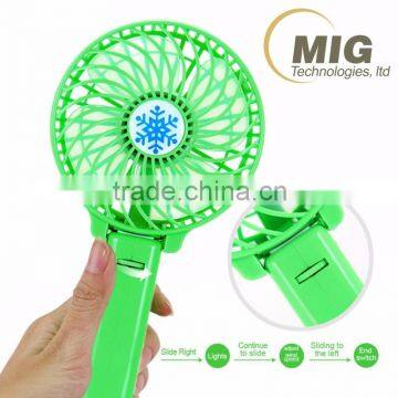 Outdoor Mini Handheld Pocket Fan Folding Desk Cool Air Portable Battery Travel photo-2