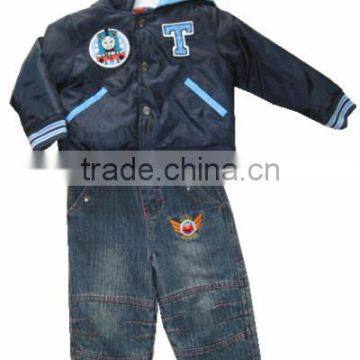 kids hooded spring jacket jeans clothing setcheap baby boy clothes