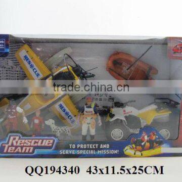 Rescue team set, funny set toy for kids, funny pretend toy