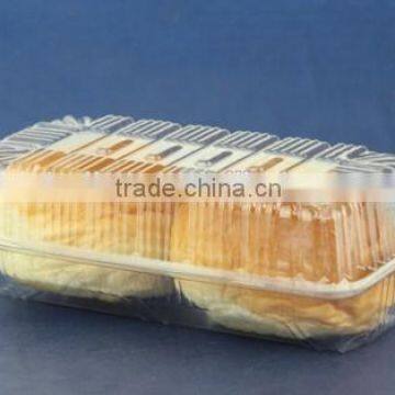 Food grade clear round cake packing plastic Box 2PCS