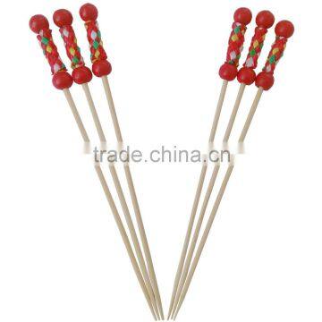 Kitchen Bamboo Bead Colored Skewer