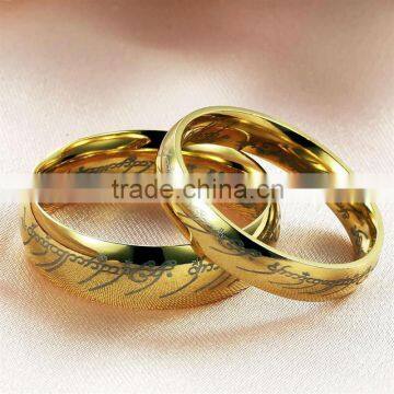 Simple Design Without Stone Pure Gold Wedding Ring photo-5