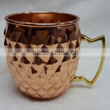 Moscow Mule Copper Mug for cocktail, Vodka, Beverages, Solid Copper, FDA, Food Grade Approved