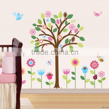 Colorful flowers wall stickers