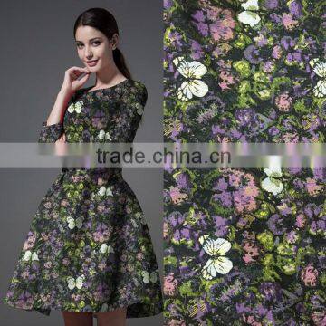 Chinese mill hot selling 100% polyester jacquard fabric for evening grown