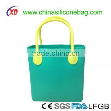 Beautiful designer candy color silicone beach bag lady fashion handbag