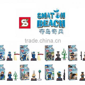 SY277 snatch beach 8pcs building block sets