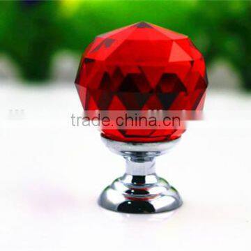 Cheap price different colors clear red glass knobs wholesale