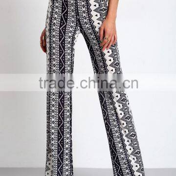 fashion clothing vintage flowy thin maxi long straight woman trousers 2016