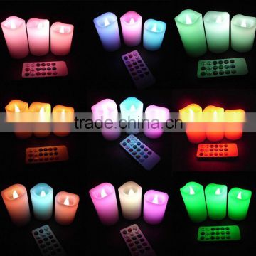 Changing 12 Color LED Electronic Flameless Smokeless Candle Light Remote Control