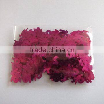 1.0x1.0cm 1.2x1.0cm Metallic PVC 16 18 Happy Birthday Confetti for Party Decoration photo-4