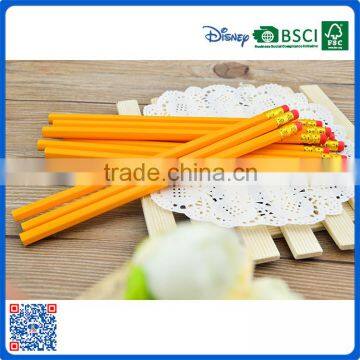 Korean new arrival wooden HB pencils with eraser