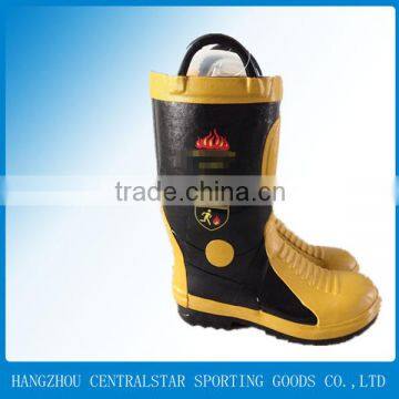 2015 new steel toe cap fireproof rubber boots FF-001