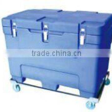 Rotomoling dry ice moving bin dry ice storage container dry ice cooler box/chest