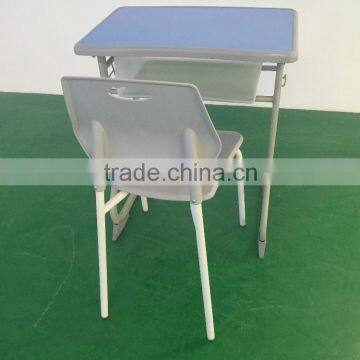 Children's Modern Plastic Cheap School Desk With Bench HXZY037 photo-2