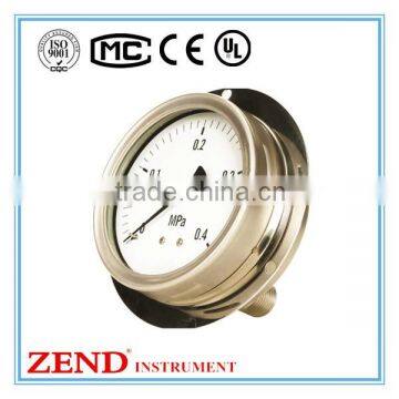 High quality Stainless Steel back mounting with flange natural gas pressure gauge with best price in ningbo
