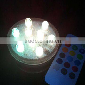 Wholesale 9 Lights Remote Control LED Submersible Floralyte