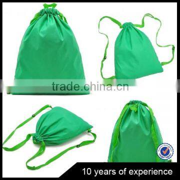 Professional Factory Supply Custom Design drawstring bag with front zipper pocket from manufacturer