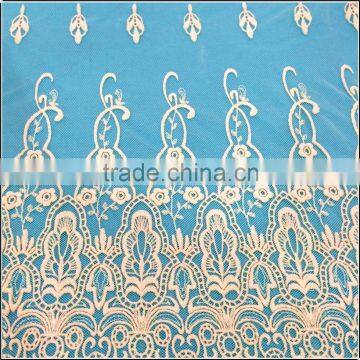 Factory high quality voile cotton lace fabric