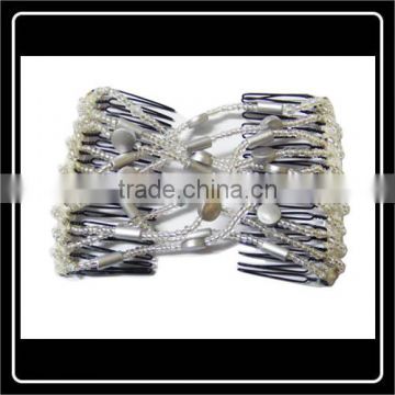 Hot-Sale fashion abstract design pair of metal hair comb,twin hair combs-BBF09022