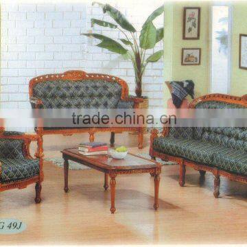 Teak Sofa Set Classic Design Romawi Mesir IV Indoor Furniture