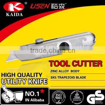 3pcs blades cutter Trapezoid blade Zinc alloy Utility Knife