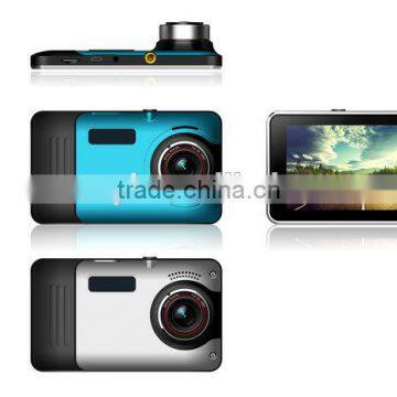 Android 4.4 Quad-core high-speed drive car black box with 5 inch 1080P Full HD capacitive touch screen