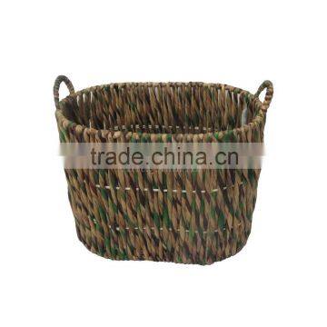 Round Water Hyacinth Baskets With Handles, Storage Water Hyacinth Baskets, Laundry Baskets, Natural Material With Good Price photo-6