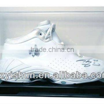 ACRYLIC BASKETBALL SHOE DISPLAY CASE HOLDER BLACK BASE