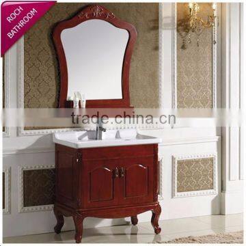 ROCH 119 Hot Sale Classic Oak Wood Cabinet Bathroom Hotel Bathroom Mirrors