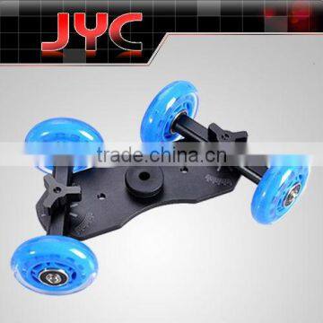 Hot sale! DSLR Truck Skater Wheel Table Top Compact Dolly Kit Slider Video Camera Slider Dolly