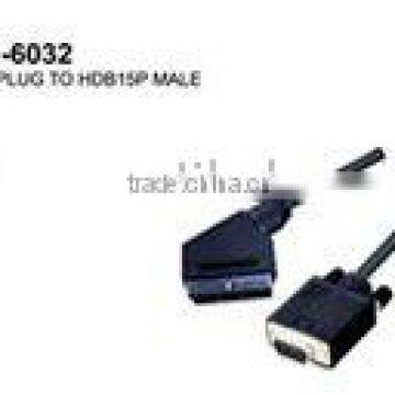 SCART PLUG TO HDB15P MALE