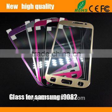 2.5D Titanium alloy brushed metal Tempered Glass Screen Protector for samsung i9082