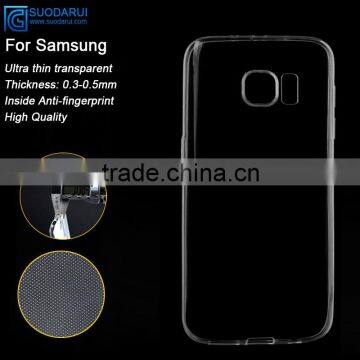 0.3-0.5mm Ultra thin transparent anti-skid Clear Gel tpu Cover for Samsung Galaxy S7 Cover                        
                                                Quality Choice