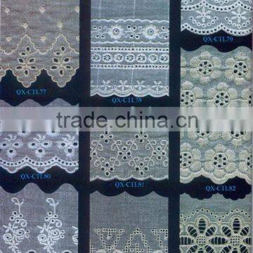 cotton lace ,embroidery cotton lace, embroidered lace
