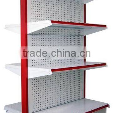 Perforated Supermarket Gondola Shelving, End Cap and Shelving