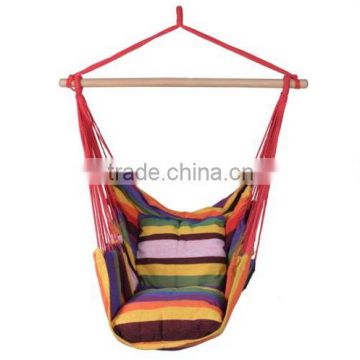 Deluxe Hanging Rope Chair Outdoor Porch Swing Yard Tree Hammock Chair Cotton Polyester