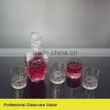 hot sale 5pcs glass wine set with 200ml tumbler