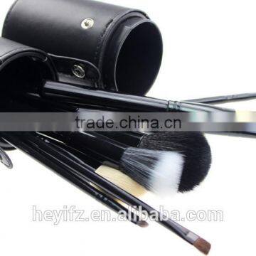 High Quality Multi-color Real Hair 12PCS Goat Hair Makeup Brush Set With Cylinder Holder photo-4