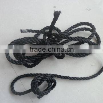 3 Strand Twisted Poly Ropes in Yellow and Black Color photo-2
