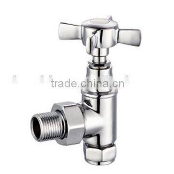 Traditional Angle Style Brass Radiator Valve