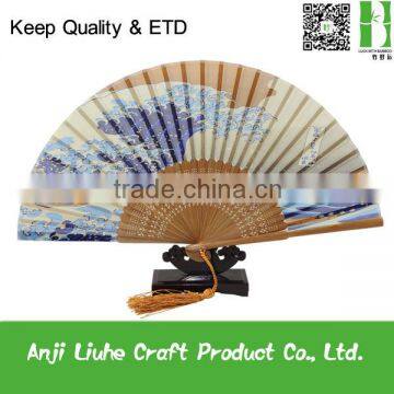 Japanese design silk hand fans for collection