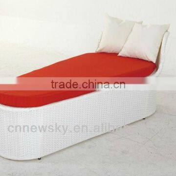 Hotel furniture rattan sunbed
