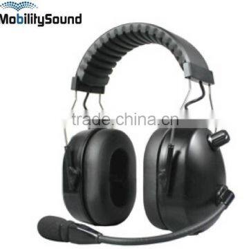 Two Way Radio Walkie Talkie Noise Canceling Aviation Air Band Pilot Headset for Motorola ICOM Kenwood Vertex Sepura Cassidian