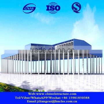 Single slope prefabricated steel structrue frame large span workshop